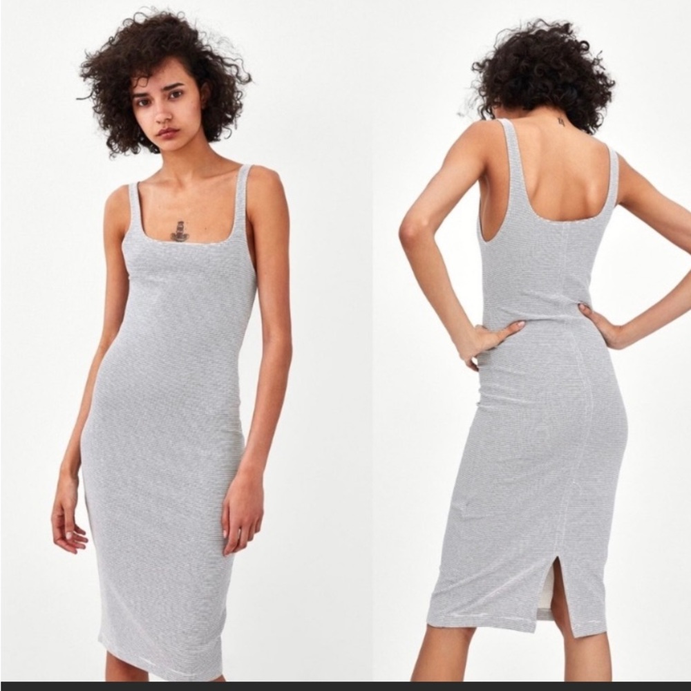 Zara Trafaluc ribbed Bodycon Tank Dress